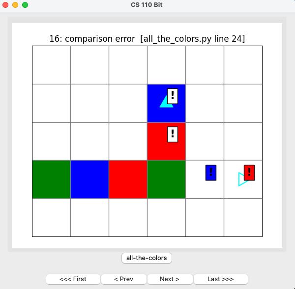 a comparison error for this problem